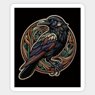 Crow Obsession Embroidered Patch Sticker